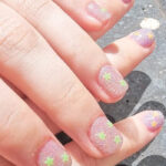 Birthday nails - glow in the dark stars