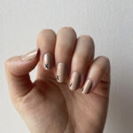 Birthday nails - subtle Roman numerals