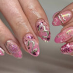 Birthday nails - pink 23 nails