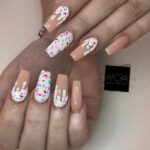 Birthday nails - birthday cake