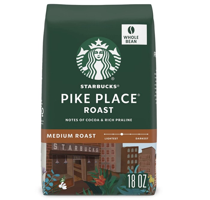 Most Caffeinated Starbucks Drinks - Pike Place Roast Coffee