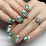 April Nails - abstract earth day nails
