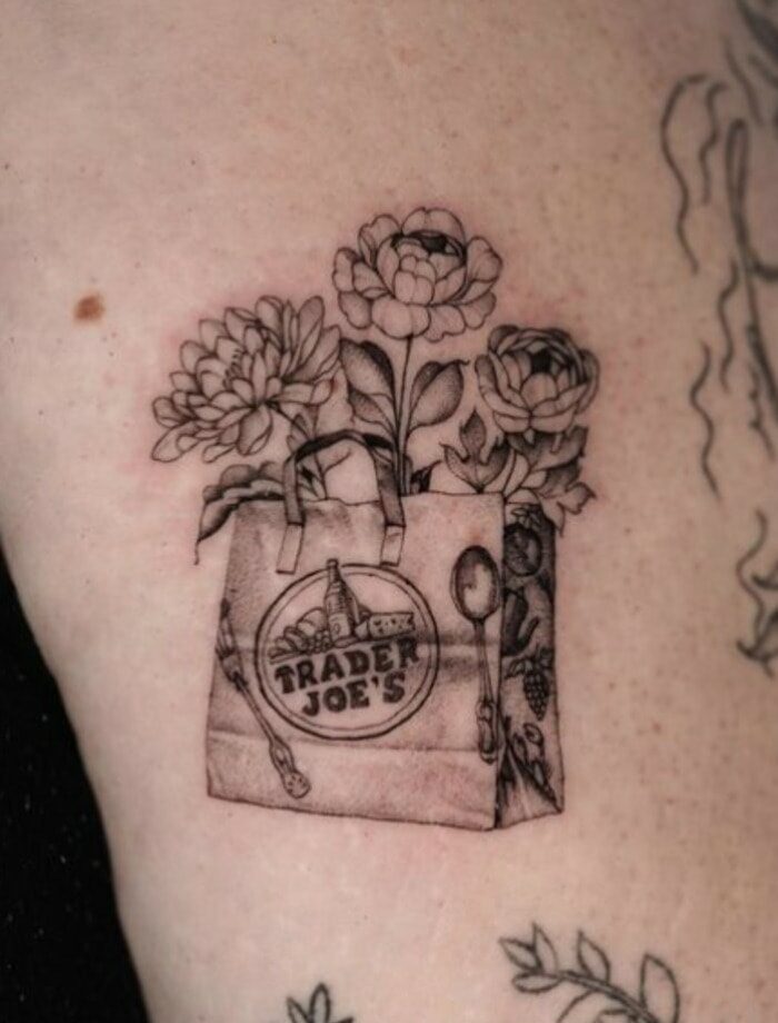Flower tattoos- Trader Joe’s Flower Tattoo