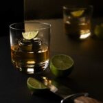 What is Irish whiskey- glass of whiskey with lime