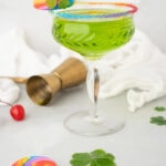 Rainbow Rim Green Irish Whiskey Cocktail