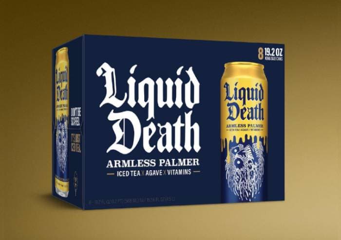 Liquid Death Iced Tea Review -armless palmer