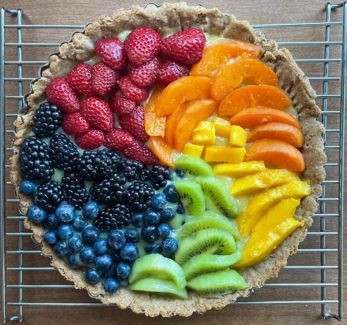 Rainbow desserts- Rainbow Fruit Tart