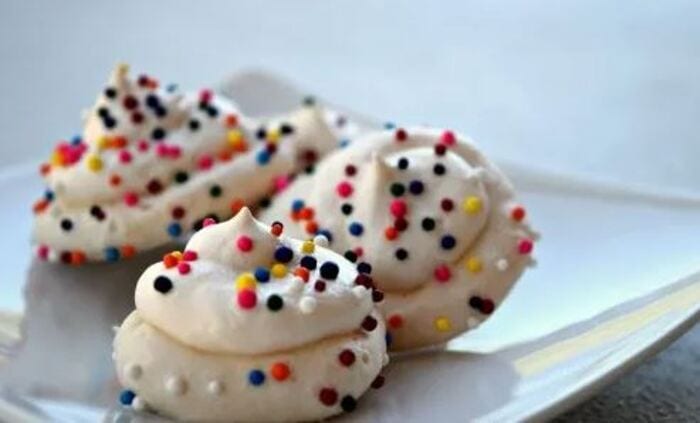 Rainbow desserts- Unicorn Poop Merique Cookies