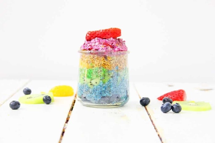 Rainbow desserts- Rainbow Chia Pudding