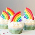Rainbow desserts- Rainbow- Topped Cupcakes