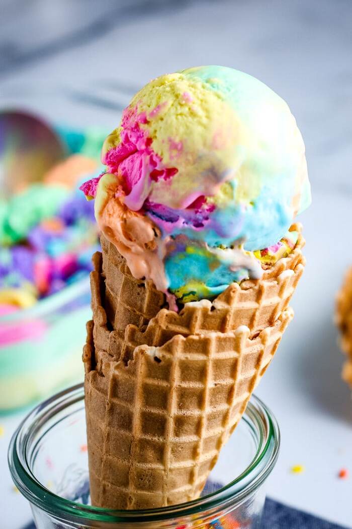 Rainbow desserts- Rainbow Ice Cream