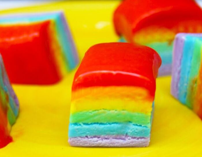 Rainbow desserts- Rainbow Fudge