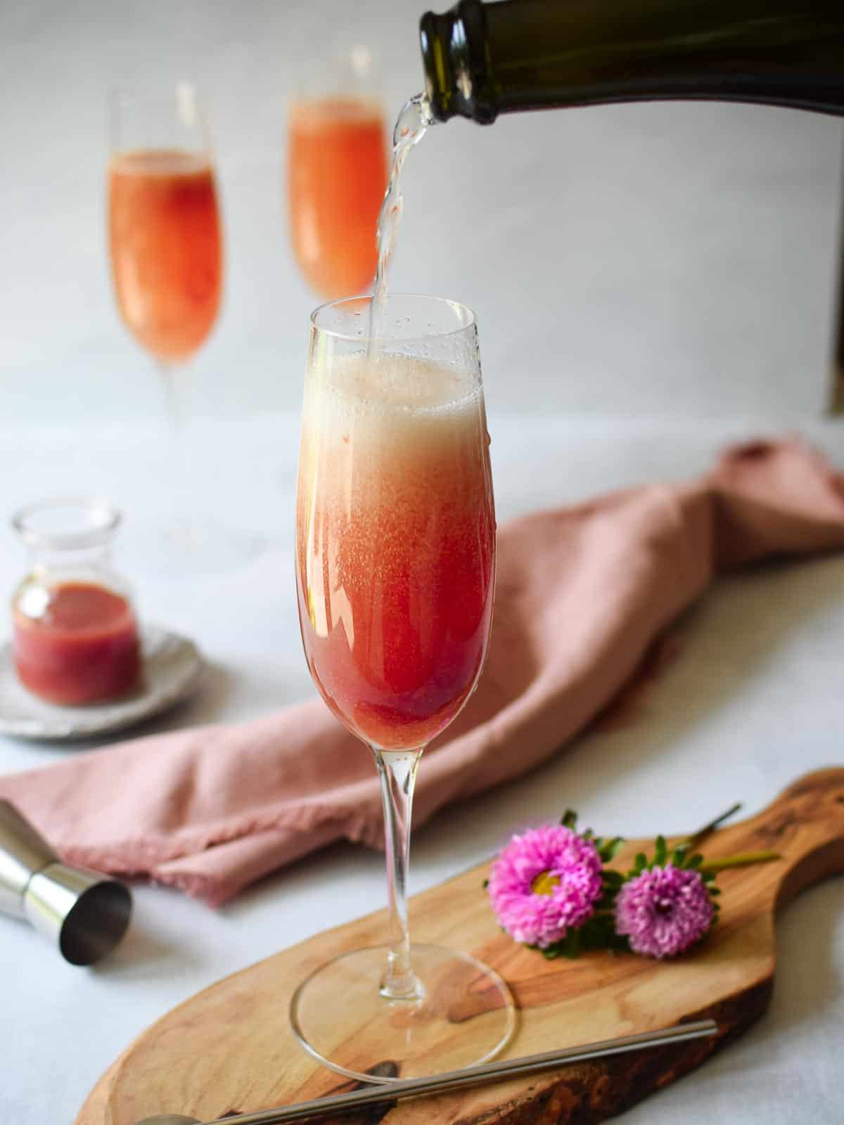 spring cocktails - Plum Bellini Cocktail