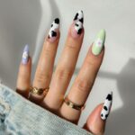 Spring nail designs - cowprint nails