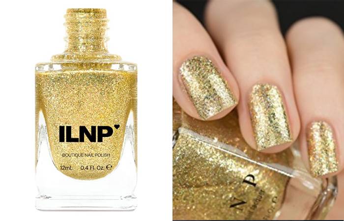 St. Patrick's Day Nail Colors - ILNP Empire - Gold Holographic Nail Polish