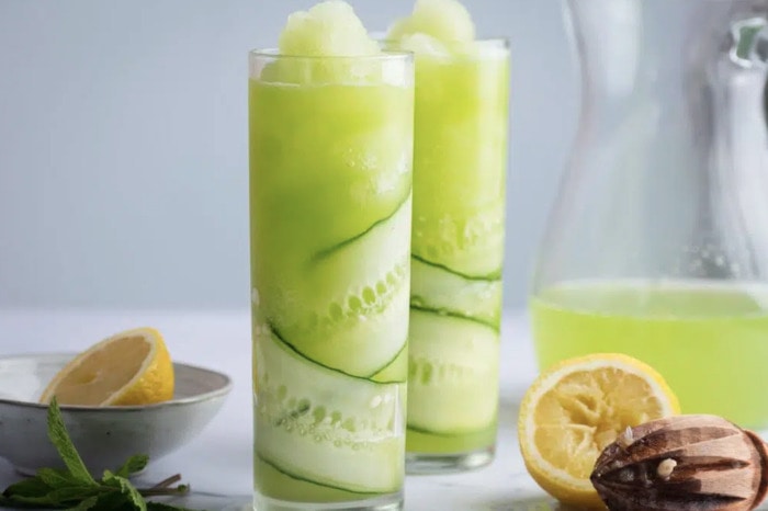 St. Patrick's day cocktails - cucumber lemonade cocktail