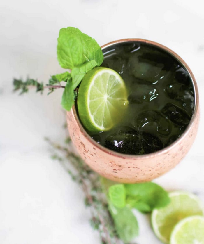 St. Patrick's day cocktails - green moscow mule