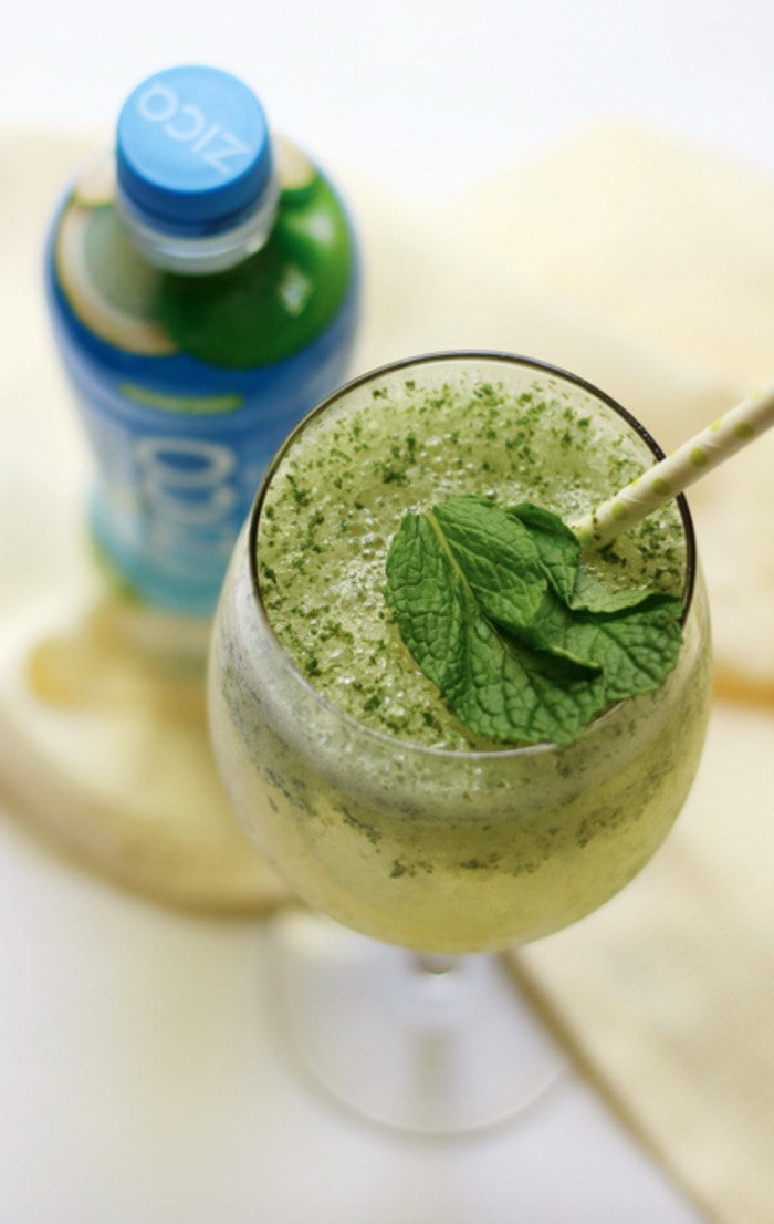 Coconut mint green mocktail