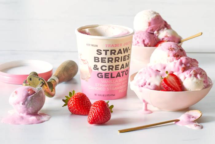 New at Trader Joes March 2023 - Strawberries and Cream Gelato