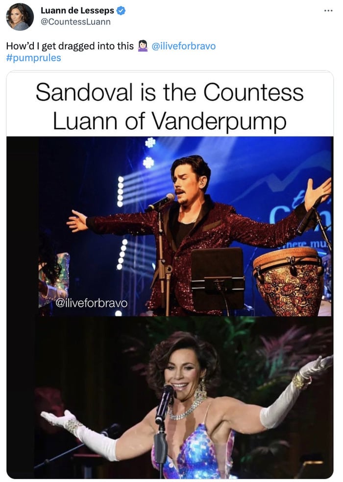 vanderpump rules tom raquel ariana cheating memes - countess luann of vanderpump