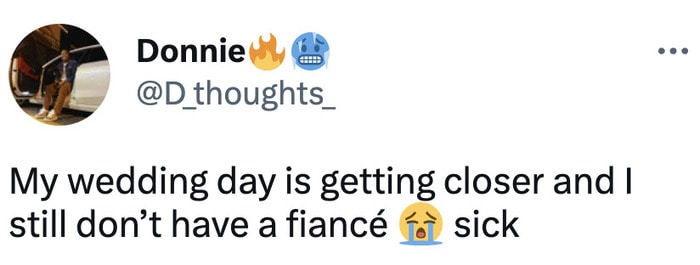 wedding tweets memes - looking for fiance