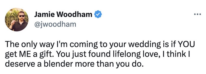 wedding tweets memes - wedding gifts