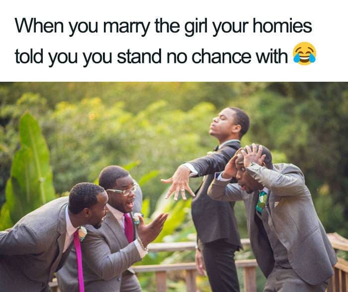wedding tweets memes - got the girl
