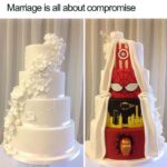 wedding memes - superhero wedding cake