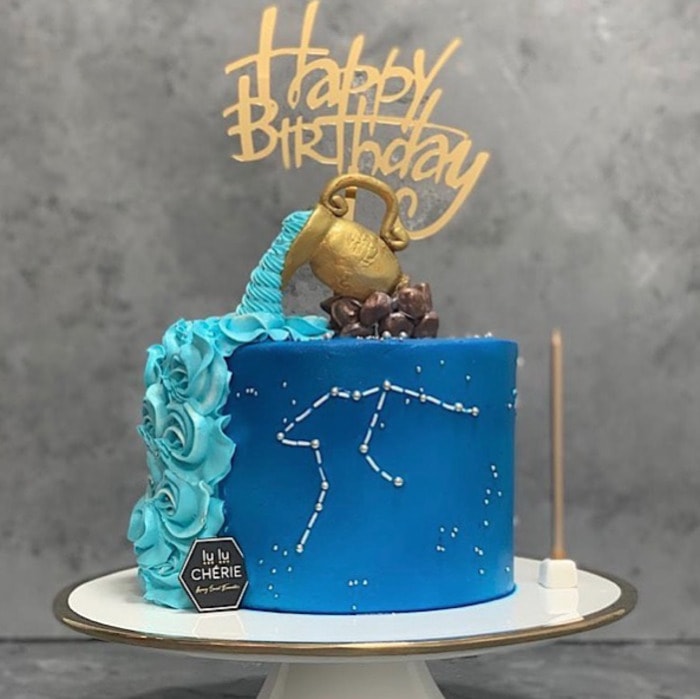 Zodiac cakes- aquarius cake