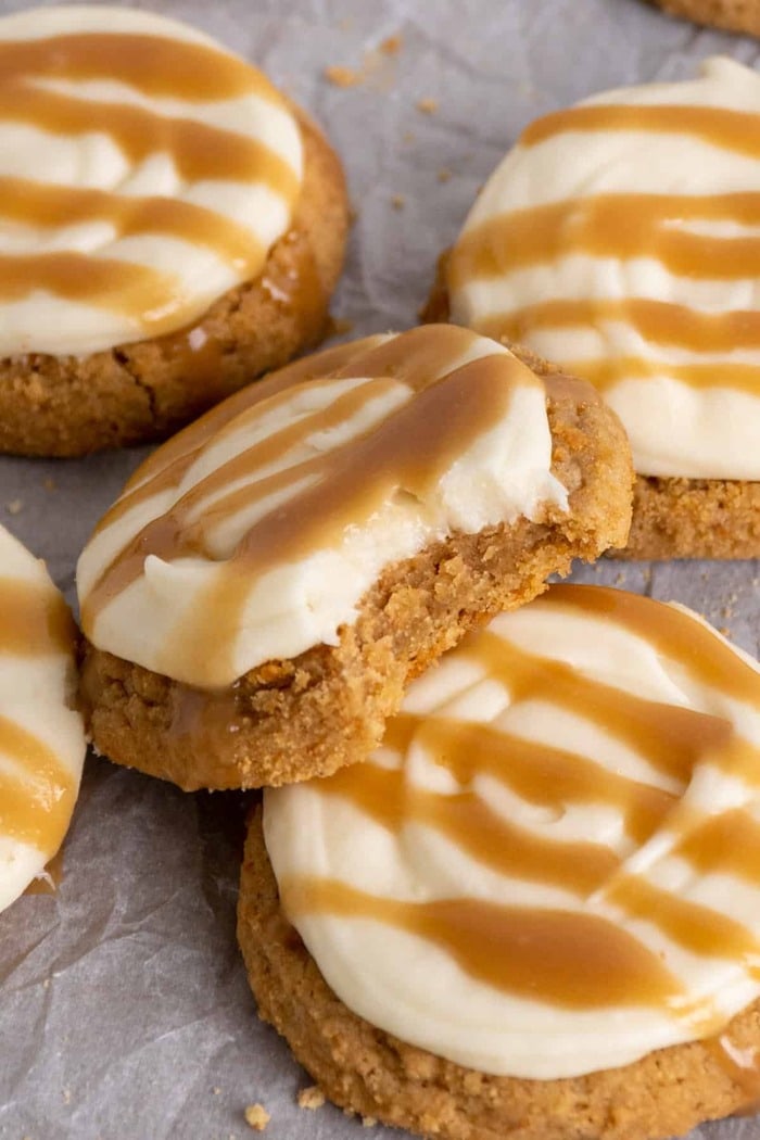 crumble cookie copycat recipes - salted caramel cheesecake