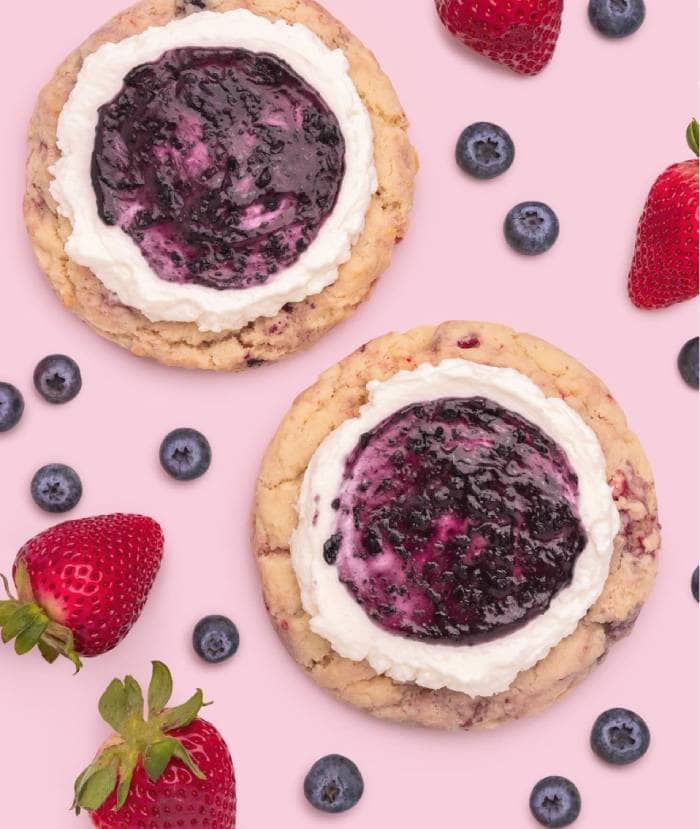 crumbl cookie flavors - berries and cream