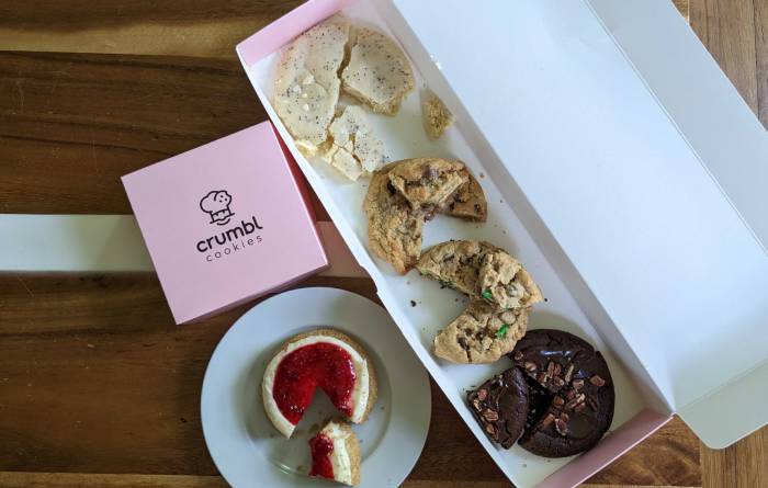 crumbl cookie flavors - box of cookies