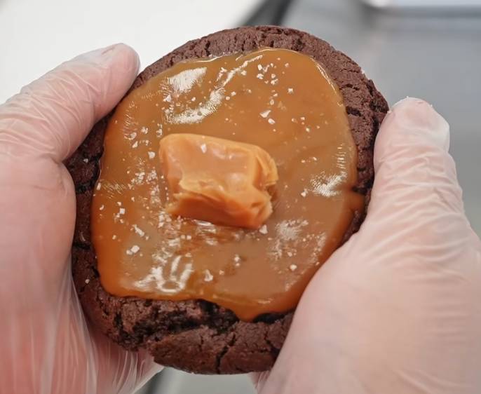 crumbl cookie flavors - Chocolate Caramel