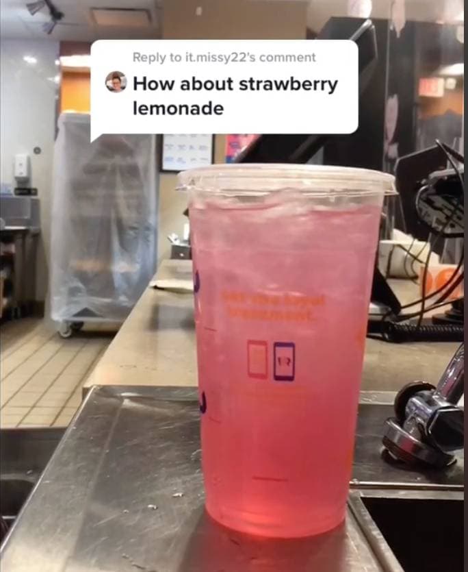 Dunkin Donuts Secret Menu - Strawberry Lemonade