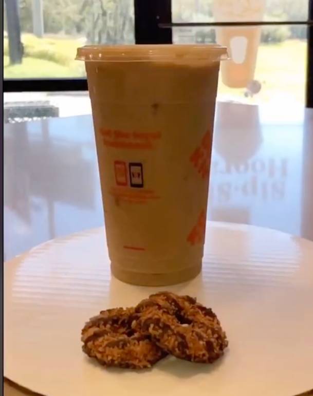 Dunkin Donuts Secret Menu - Girl Scouts Samoas Cookie