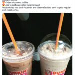 dunkin secret menu drinks - snickers coffee