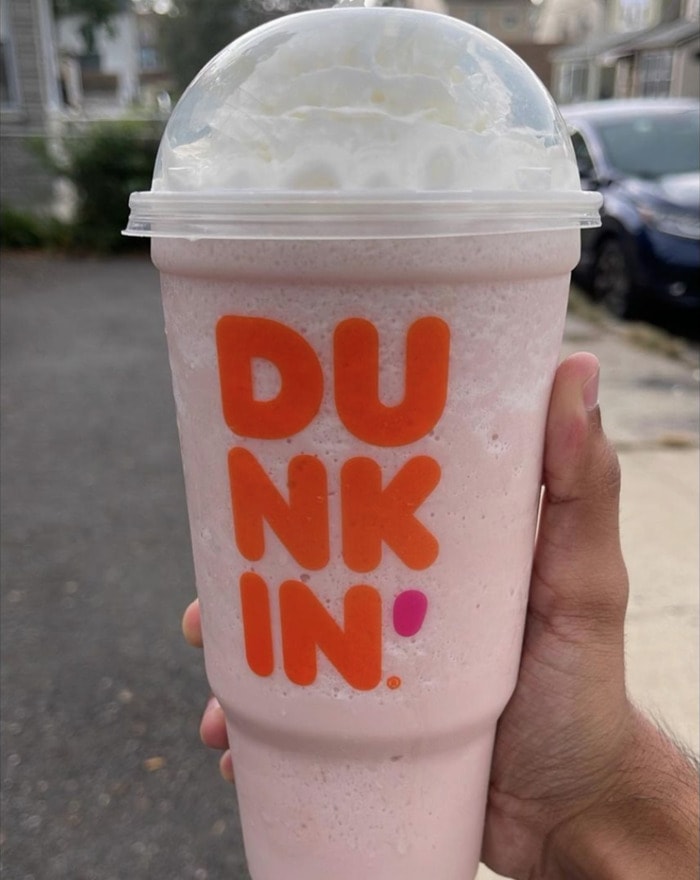dunkin secret menu drinks - strawberry shortcake coolatta