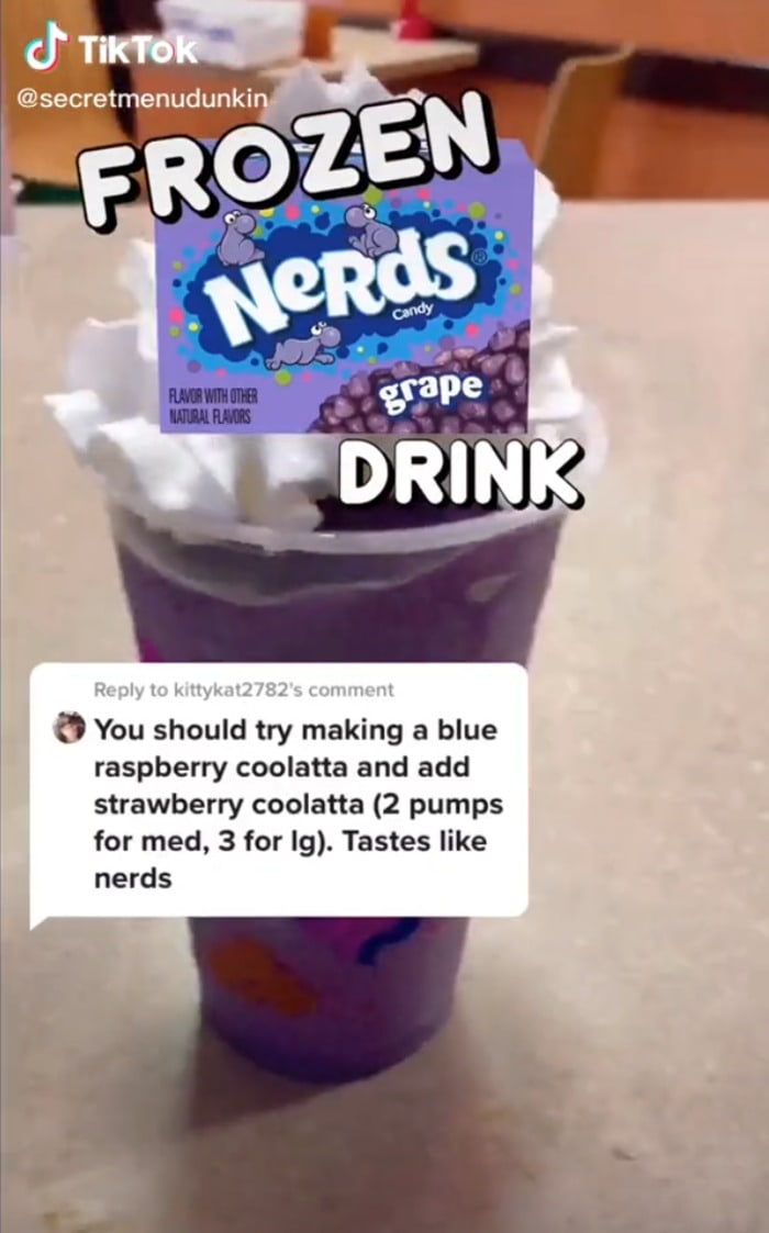 dunkin secret menu drinks - Frozen Nerds Drink