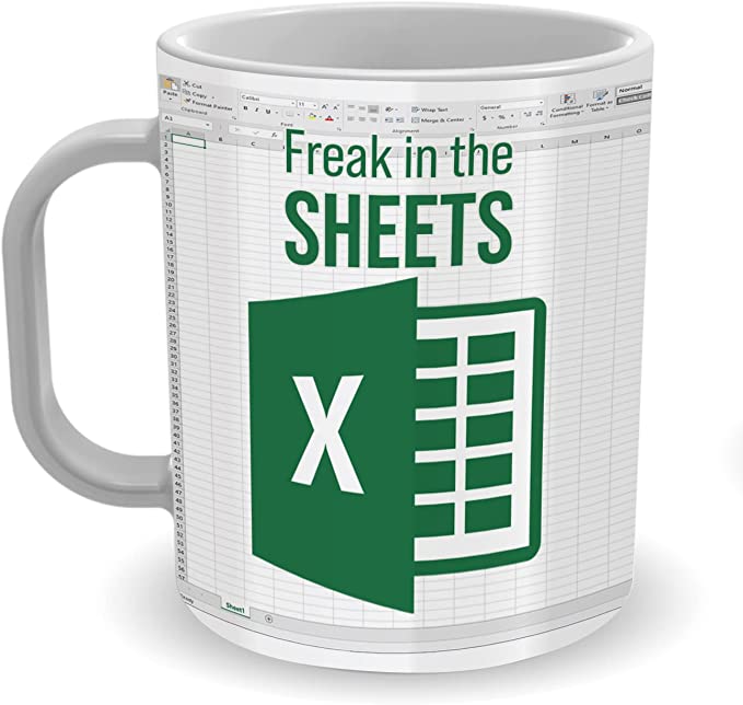 Funny Coffee Mugs - freak in the excel sheets