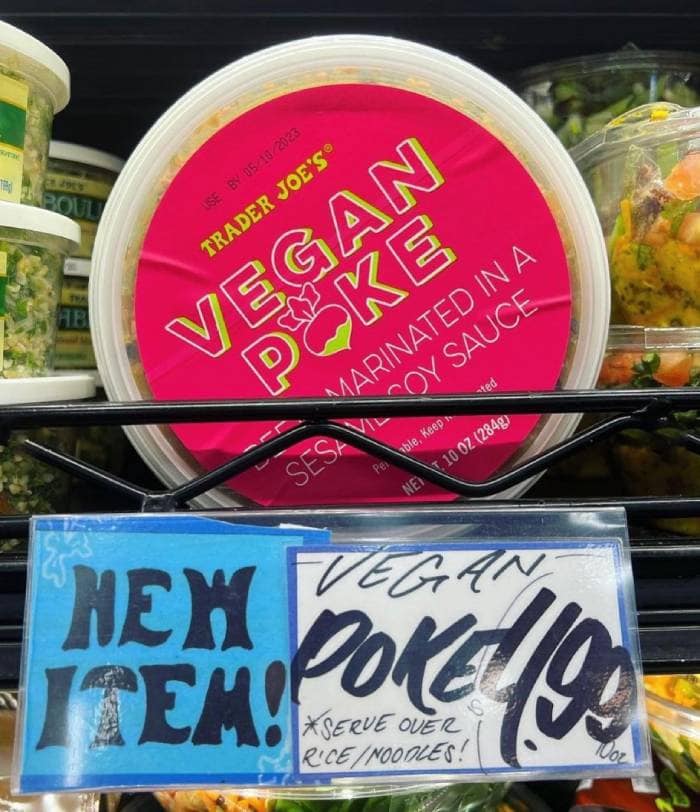 Trader Joe's April 2023 - vegan poke