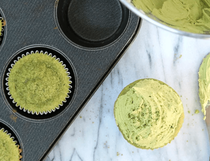 trader joe's dessert hacks - matcha cupcakes