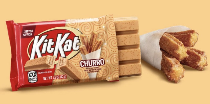 Kit Kat Churro Limited Edition Flavor - Package with Churros