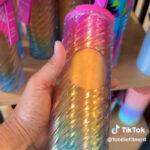 Tim Singleton Starbucks Pride Cups Summer 2023 - Textured Rainbow Plastic Tumbler