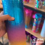 Tim Singleton Starbucks Pride Cups Summer 2023 - Rainbow Gradient Grid Plastic Cold Cup