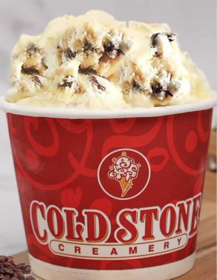 cold stone flavors ranked - rum raisin