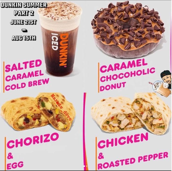 dunkin late summer menu 2023 - menu items