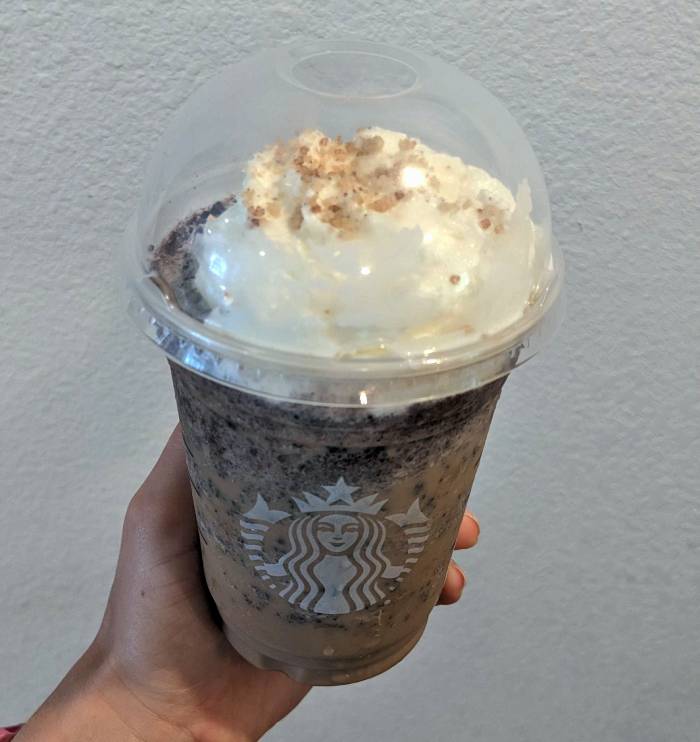 Starbucks Chocolate Java Mint Frappuccino review - top view