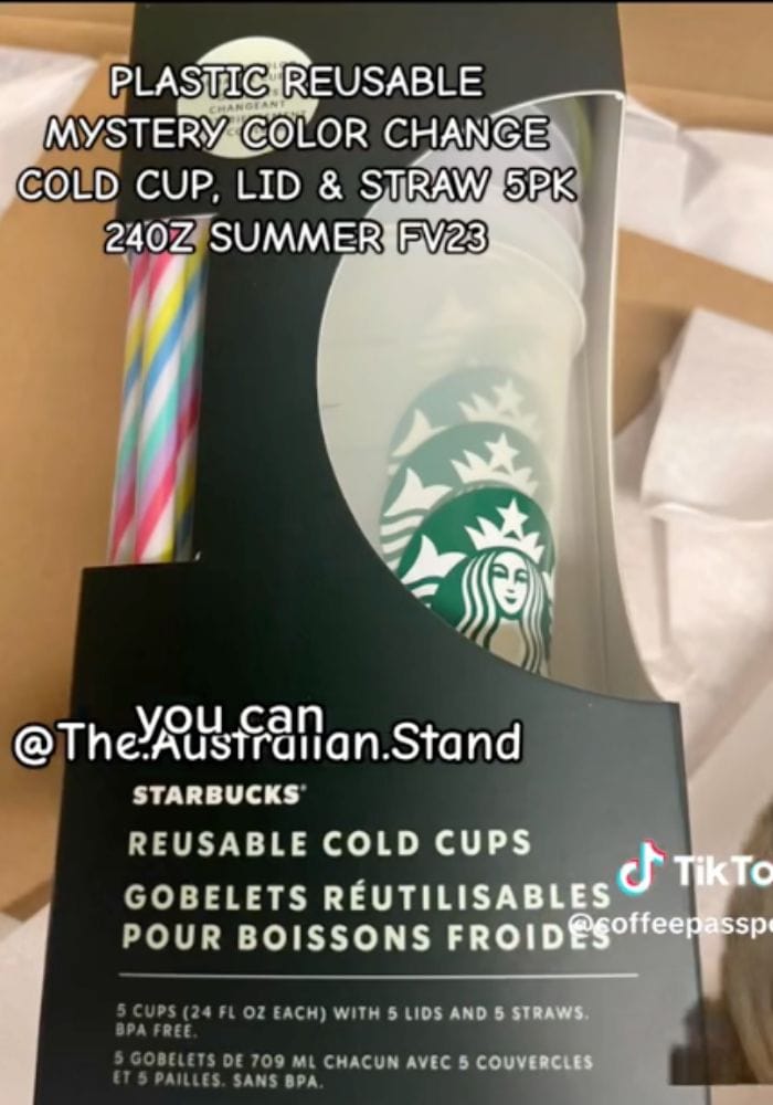 Starbucks Summer Cups Tumblers 2023 - 6 pack reusable hot cups color change