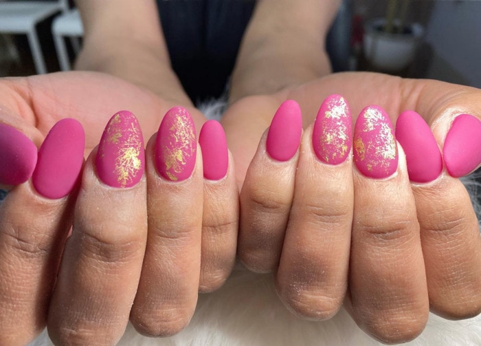summer nail designs 2023 - blushing gold