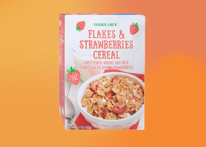 trader joe's products may 2023 - flakes and strawberry cereal